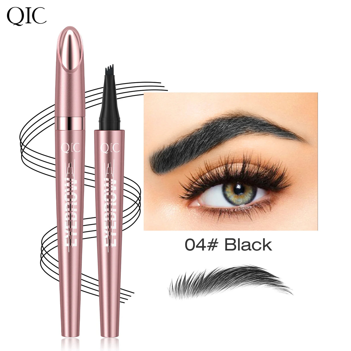 Stylo Sourcils Effet Microblading 4 Pointes — Longue Tenue & Waterproof - PrimeFinds