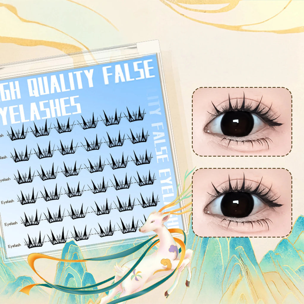 Faux Cils en Bouquets Autocollants Sans Colle — Effet Naturel & Cosplay - PrimeFinds