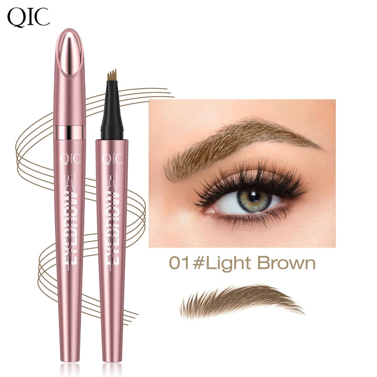 Stylo Sourcils Effet Microblading 4 Pointes — Longue Tenue & Waterproof - PrimeFinds