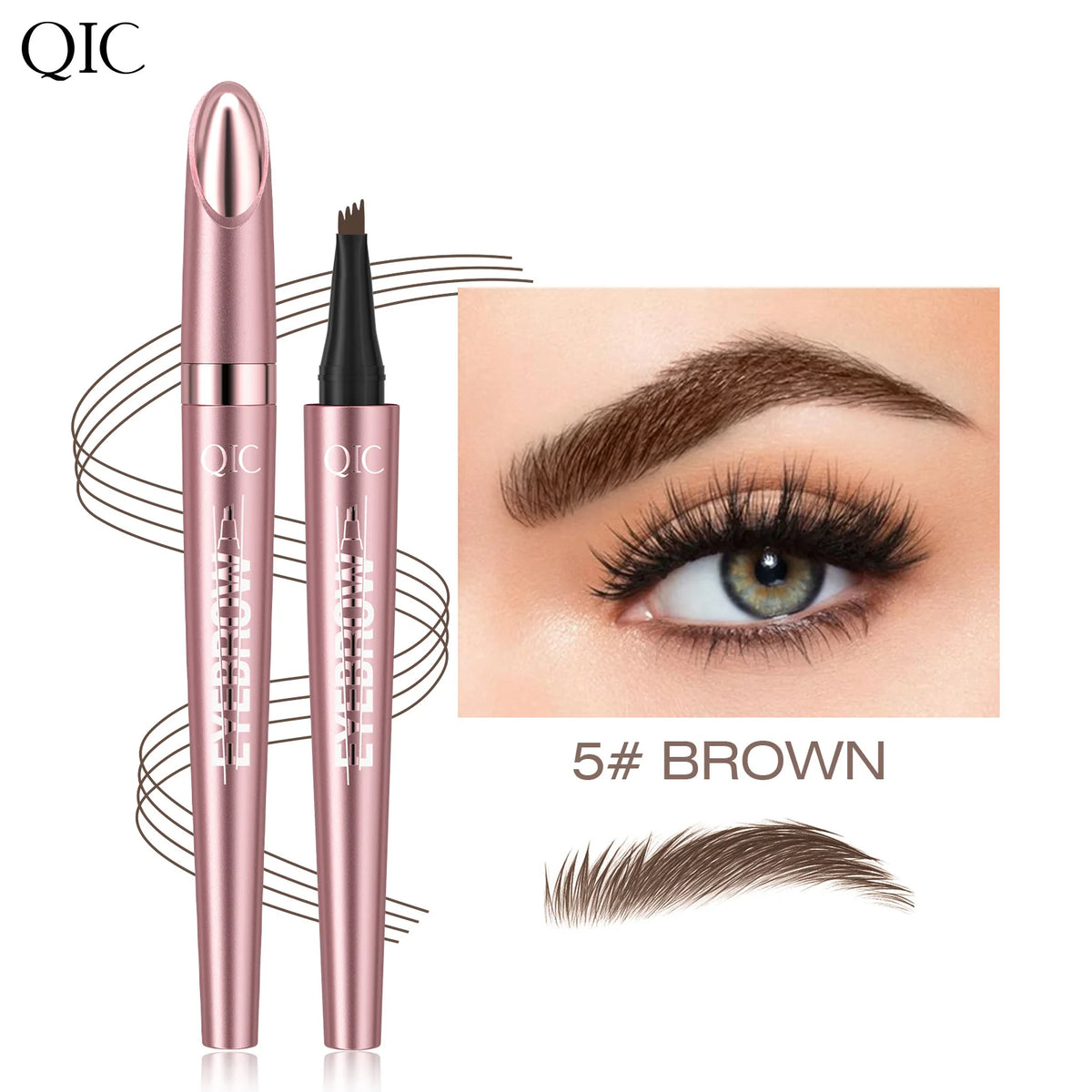 Stylo Sourcils Effet Microblading 4 Pointes — Longue Tenue & Waterproof - PrimeFinds