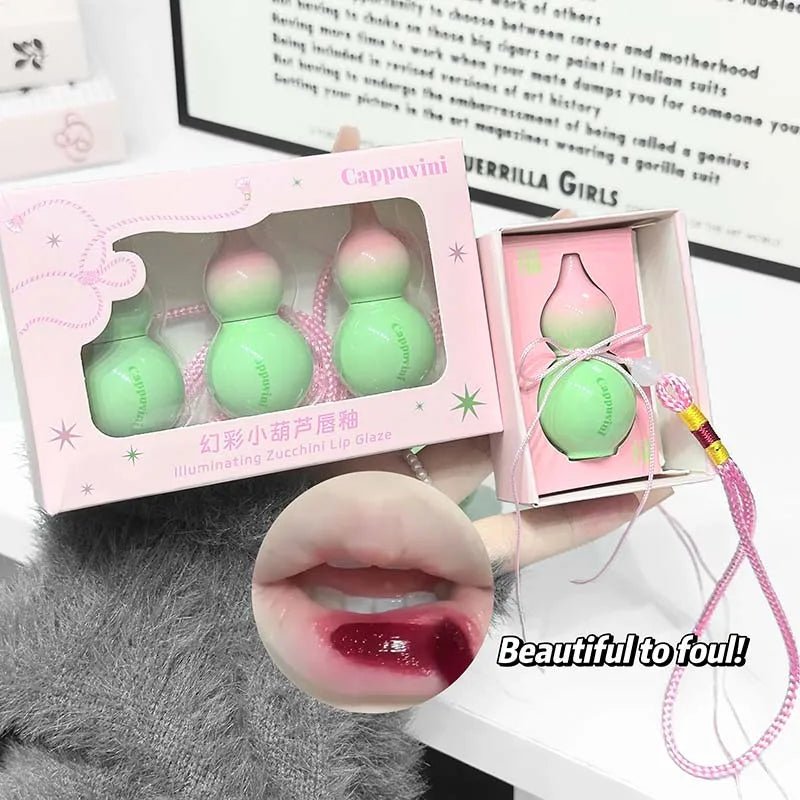Mini Gloss Lèvres Hydratant Effet Miroir — Design Cute Zucchini - PrimeFinds