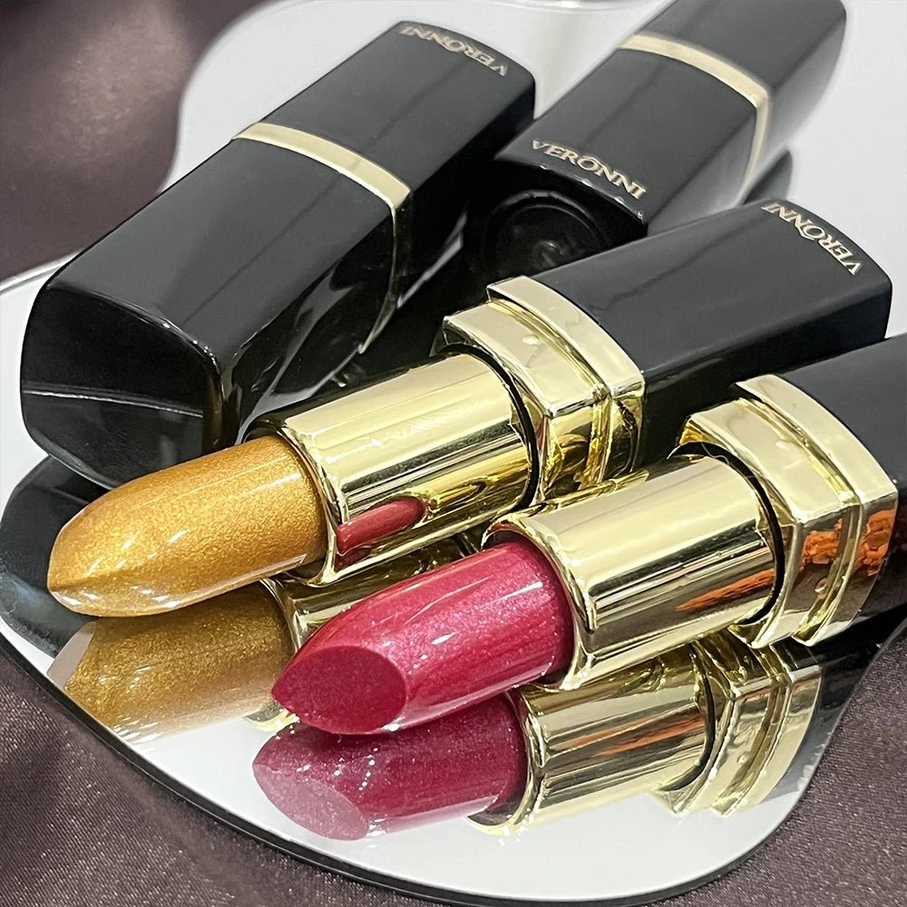 Rouge à Lèvres Pailleté Nacré Waterproof — Glitter Metallic Lipstick - PrimeFinds