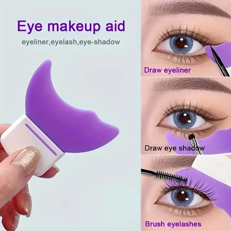Pochoir Maquillage Yeux en Silicone 3-en-1 — Eyeliner, Mascara & Fard - PrimeFinds