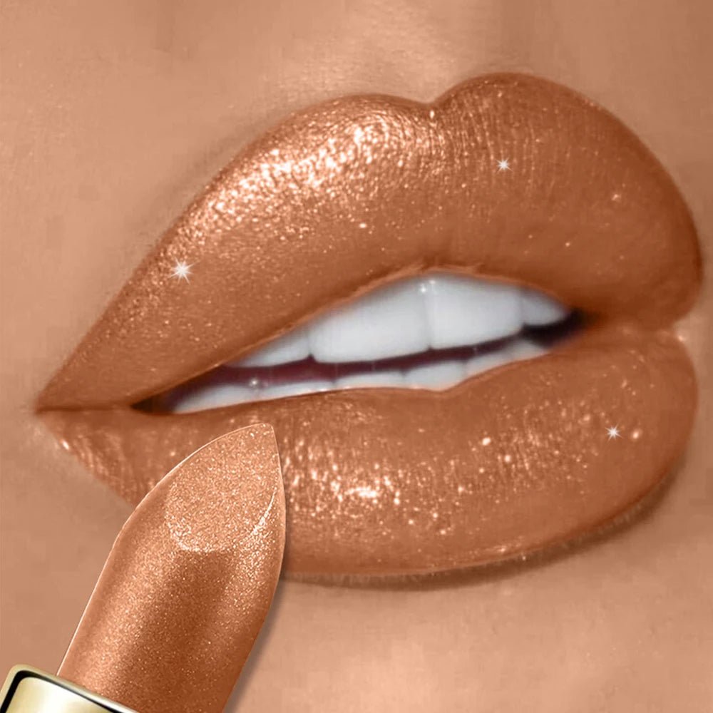 Rouge à Lèvres Pailleté Nacré Waterproof — Glitter Metallic Lipstick - PrimeFinds