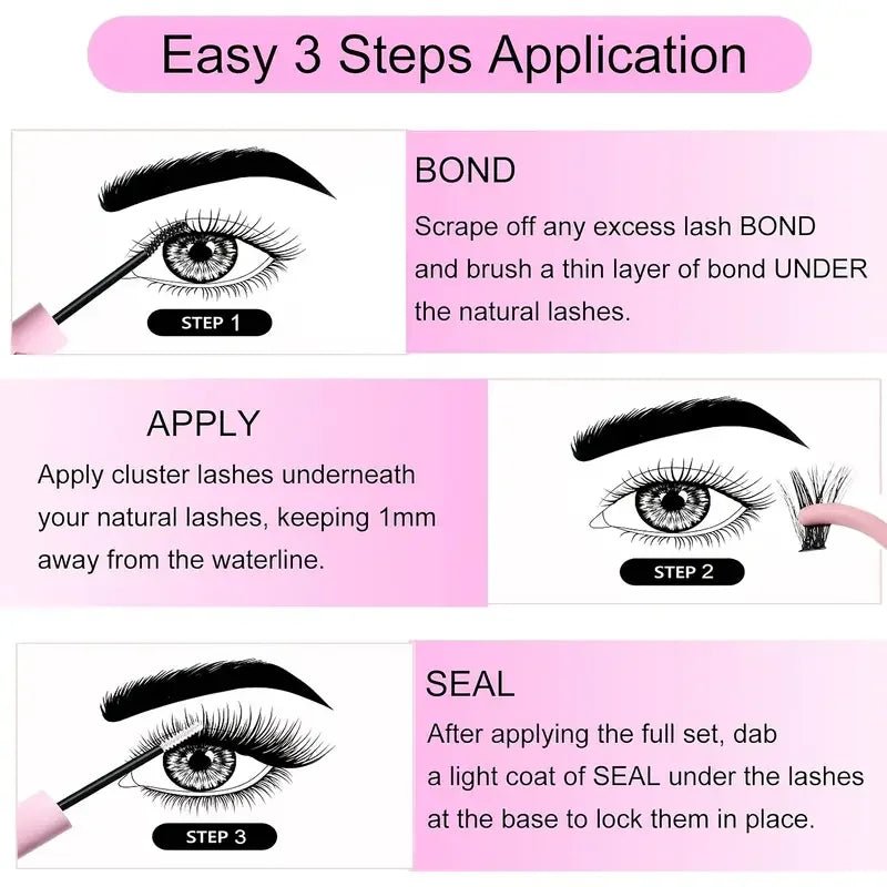 Lot de 3 Colles à Cils 2-en-1 Bond & Seal — Fixation & Scellage Longue Tenue - PrimeFinds