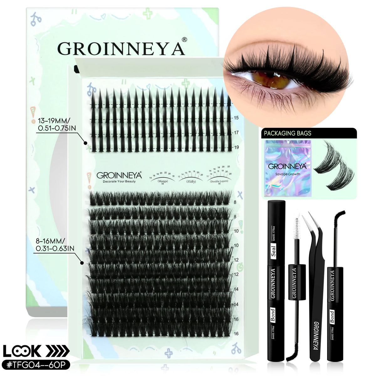 Kit Extensions de Cils Individuels — Courbure D - PrimeFinds