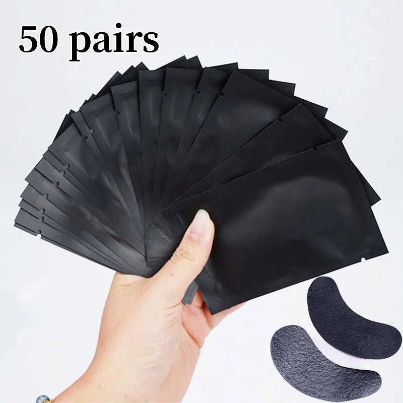 Patches Noirs Anti-UV Hydrogel Extension de Cils — Lot de 50 pièces - PrimeFinds