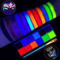 Palette Maquillage Fluorescent UV 12 Couleurs avec Pinceau — Visage & Corps Halloween - PrimeFinds