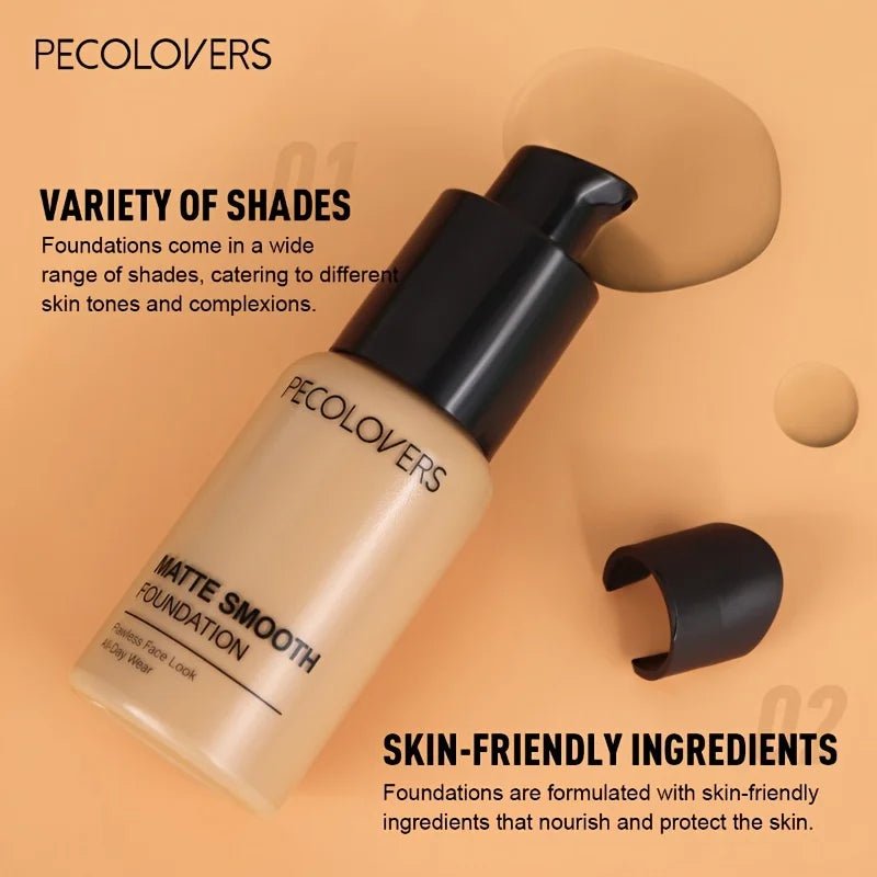 Fond de Teint Fluide Matifiant PECOLOVERS — Haute Couvrance & Waterproof - PrimeFinds