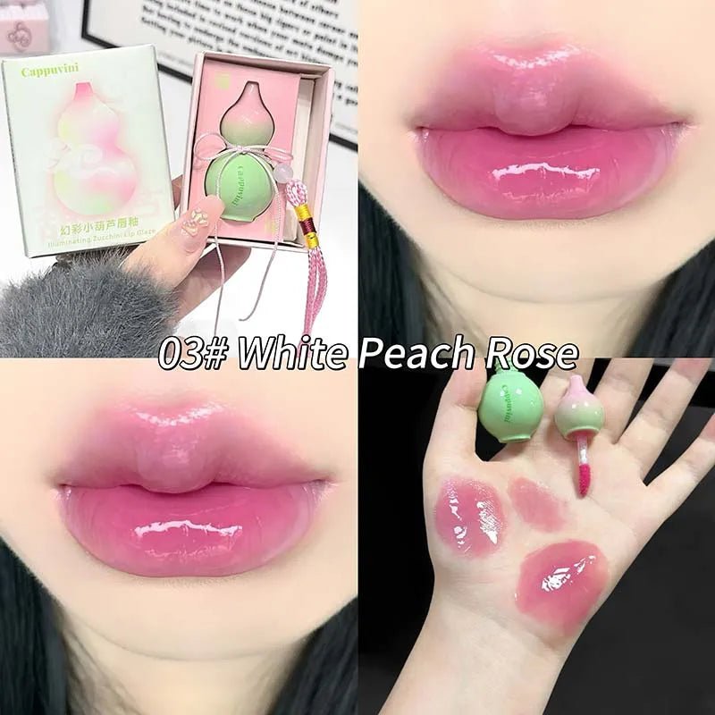 Mini Gloss Lèvres Hydratant Effet Miroir — Design Cute Zucchini - PrimeFinds