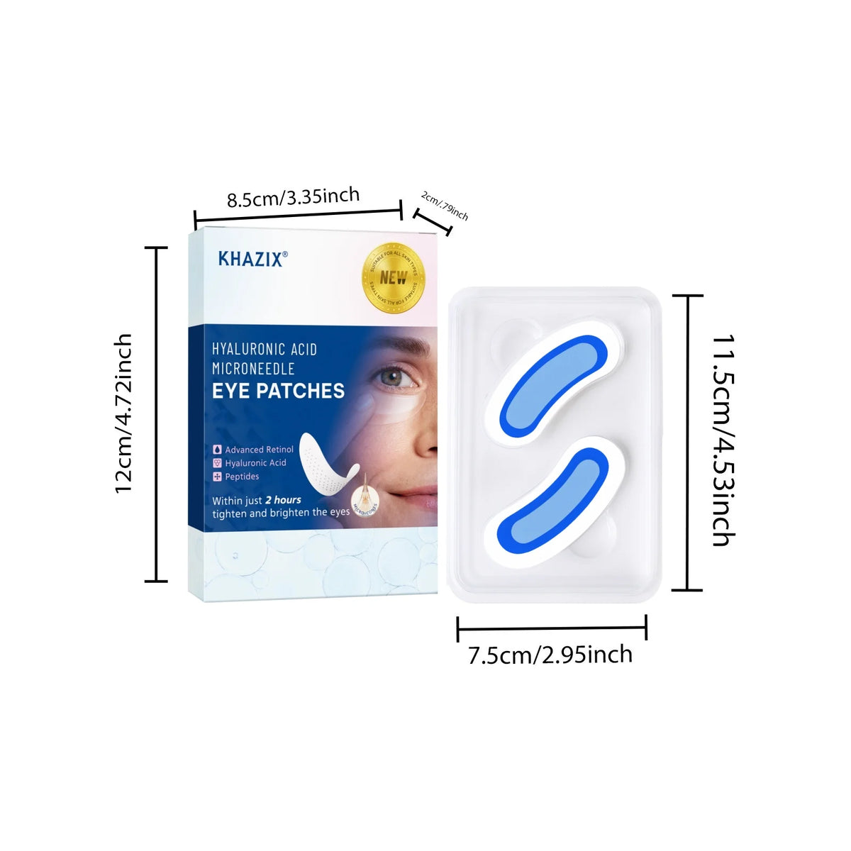 Patches Micro-Aiguilles Rétinol & Acide Hyaluronique — Anti-Rides Yeux & Visage - PrimeFinds