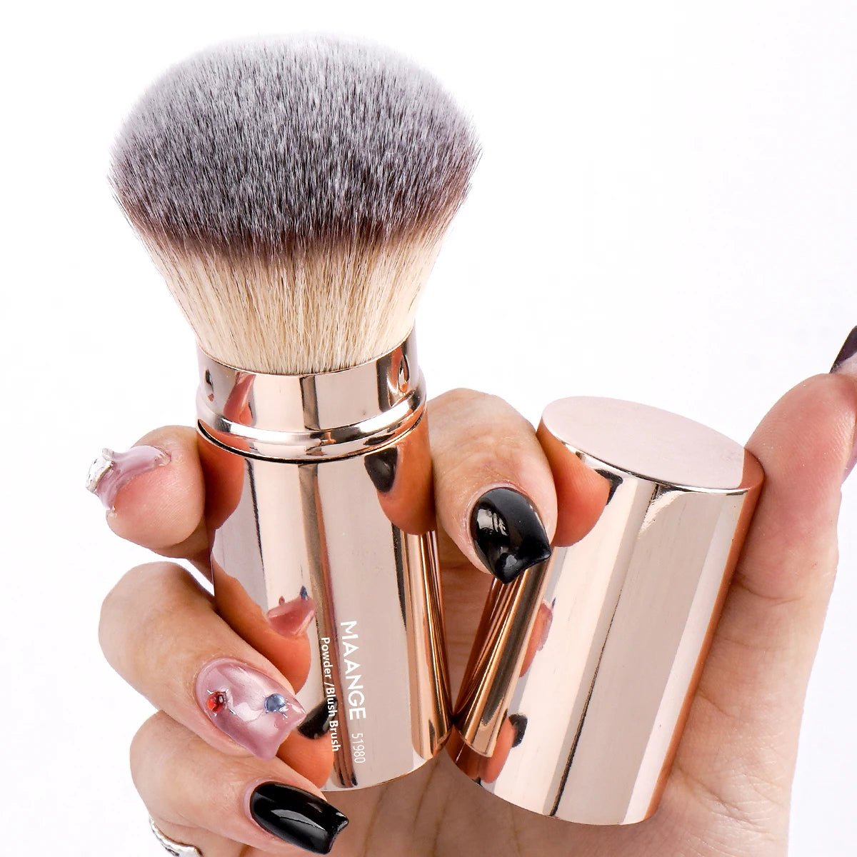 Pinceau Teint Rétractable Double Embout | Kabuki & Poudre - PrimeFinds
