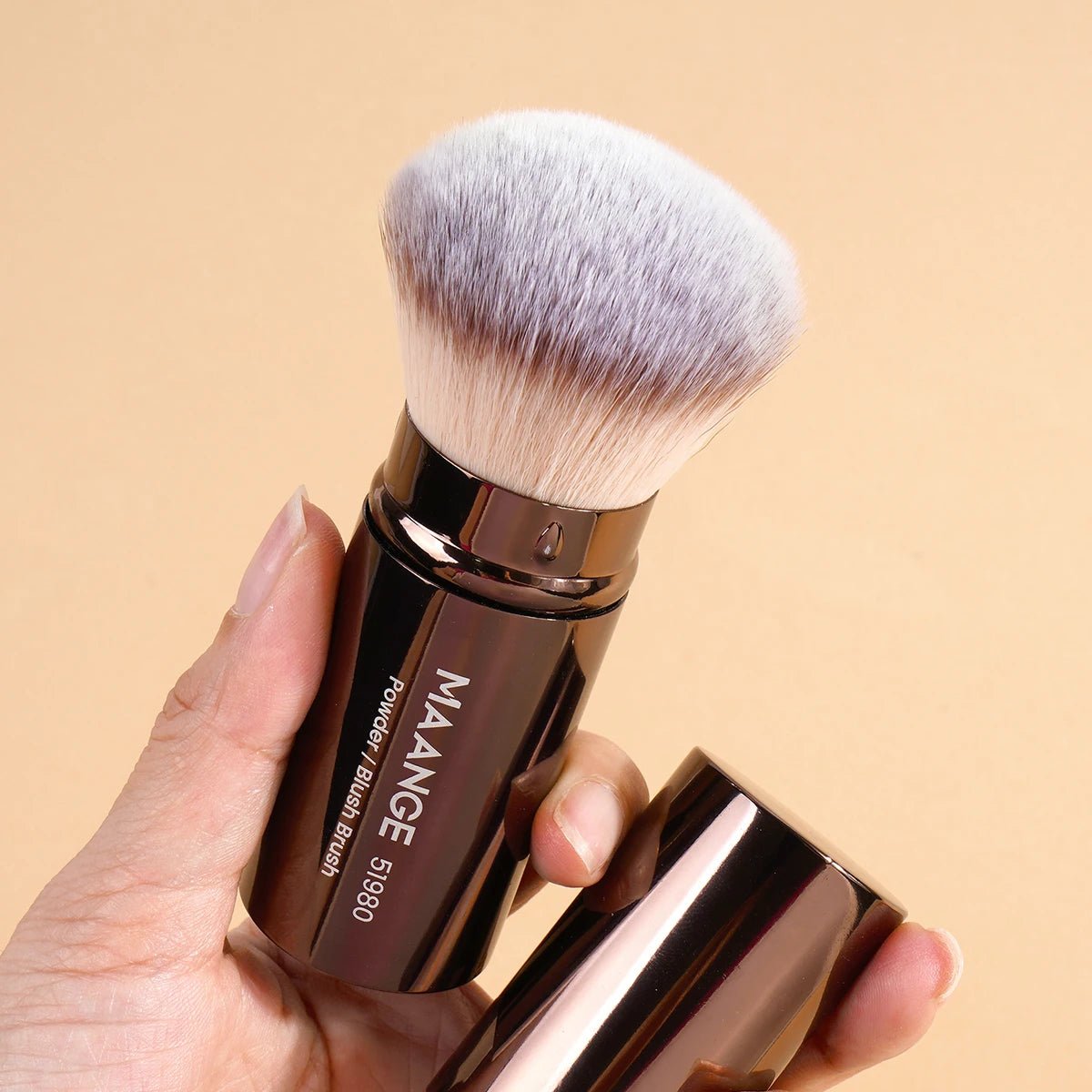 Pinceau Teint Rétractable Double Embout | Kabuki & Poudre - PrimeFinds
