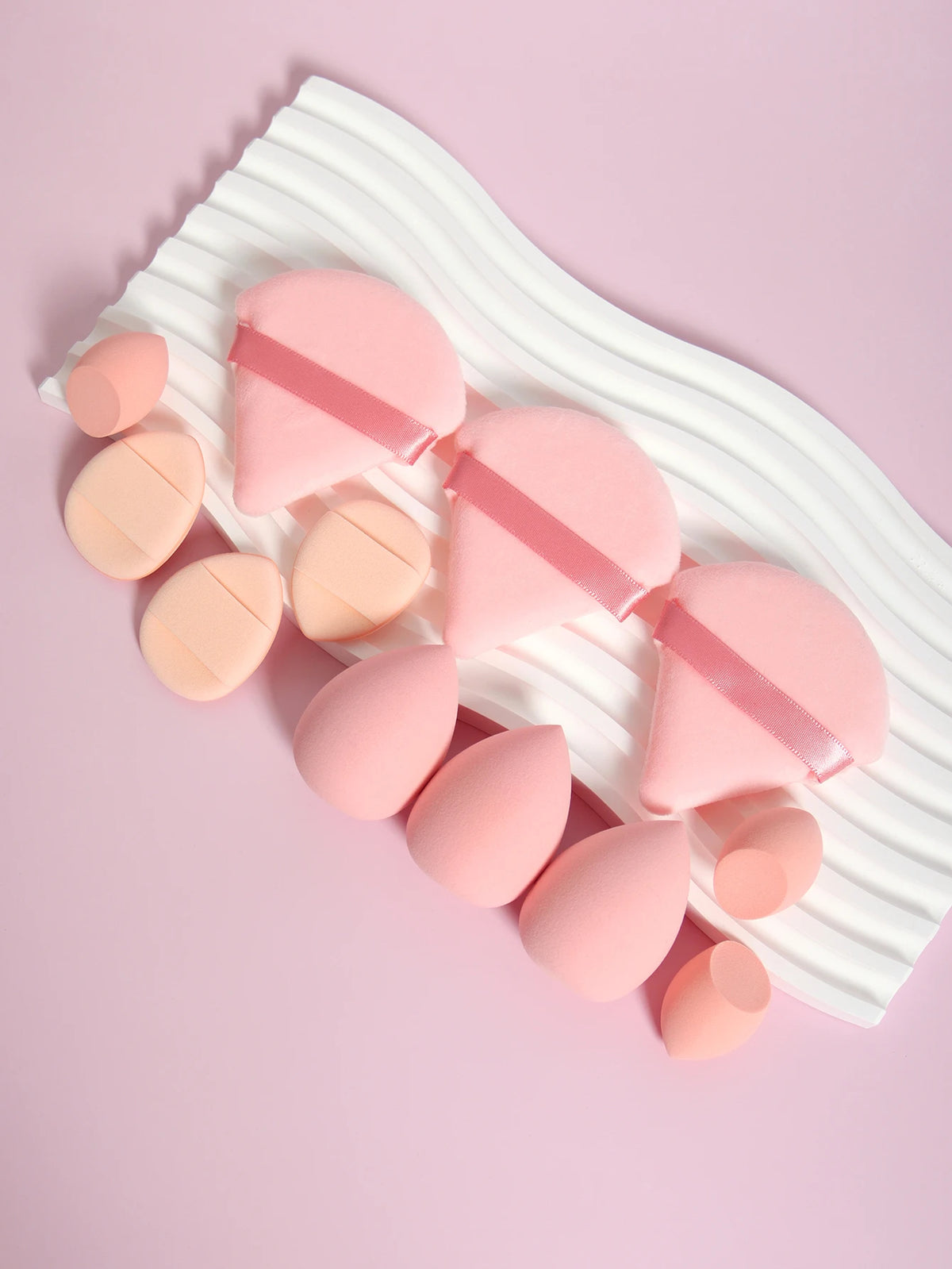 Set de 12 Éponges & Houppettes Maquillage Teint Parfait - PrimeFinds