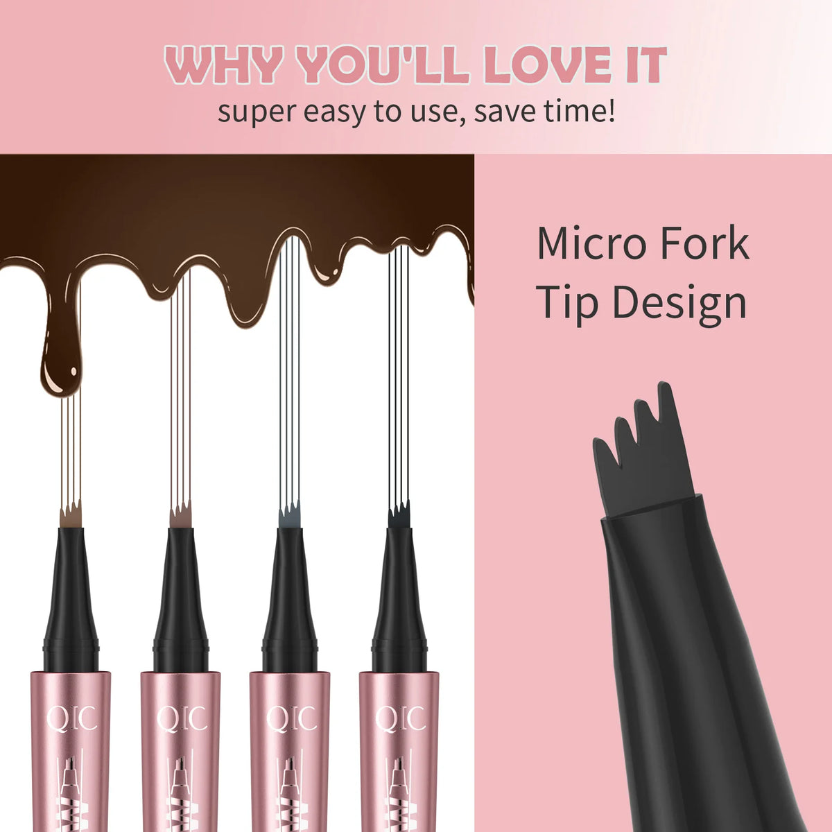Stylo Sourcils Effet Microblading 4 Pointes — Longue Tenue & Waterproof - PrimeFinds