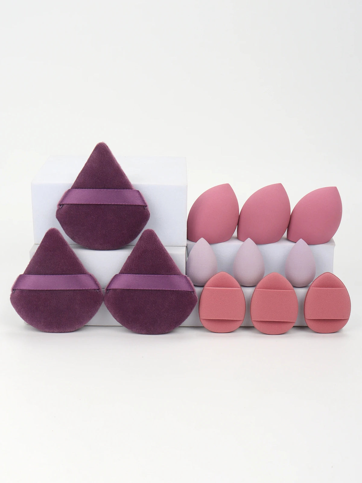 Set de 12 Éponges & Houppettes Maquillage Teint Parfait - PrimeFinds