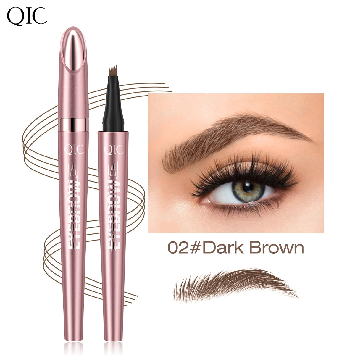 Stylo Sourcils Effet Microblading 4 Pointes — Longue Tenue & Waterproof - PrimeFinds