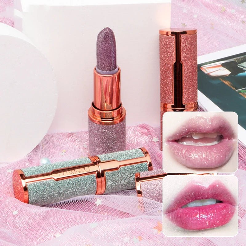 Baume à Lèvres Magique Réactif au pH | Effet Rosé Sur-Mesure & Pailleté - PrimeFinds