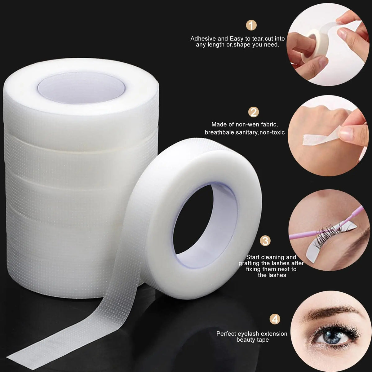 Ruban Adhésif Médical Respirant pour Extensions de Cils (9 m) - PrimeFinds