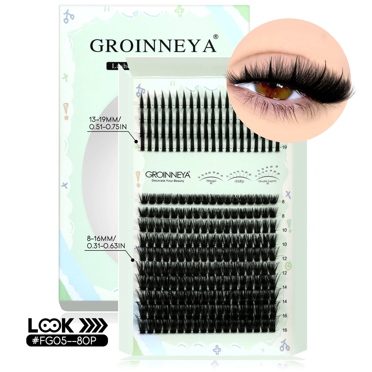 Kit Extensions de Cils Individuels — Courbure D - PrimeFinds