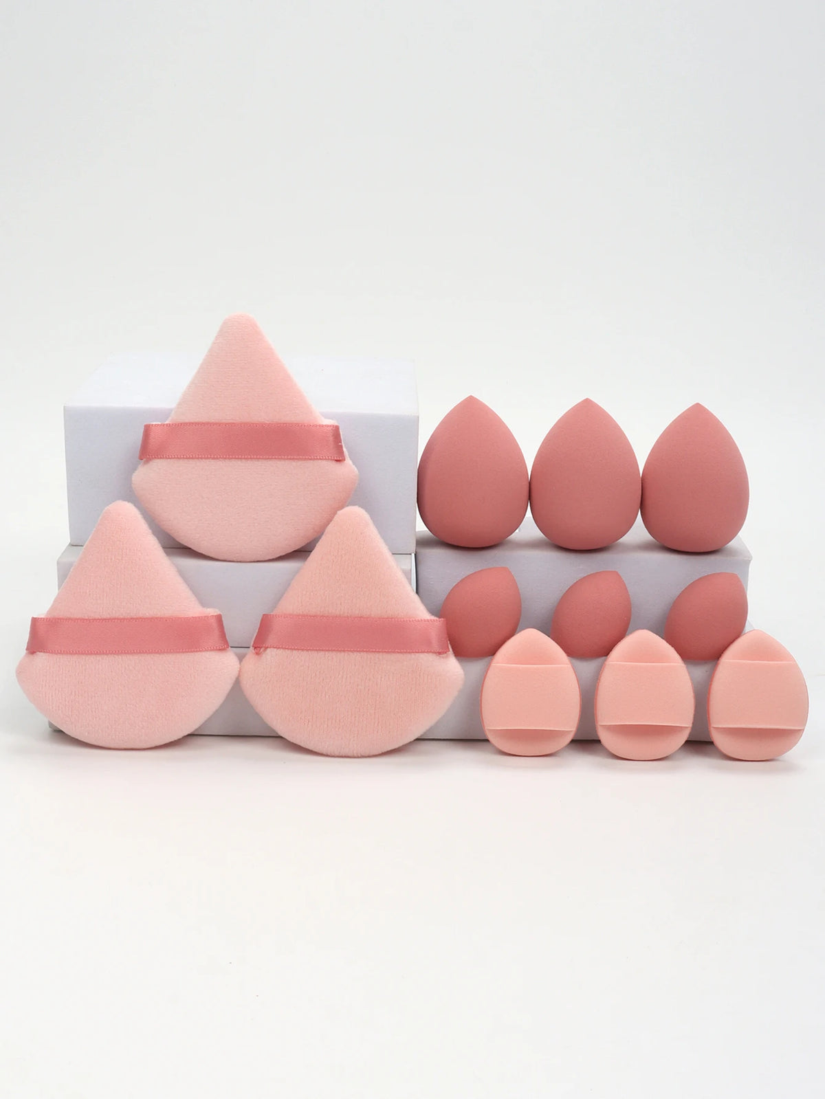 Set de 12 Éponges & Houppettes Maquillage Teint Parfait - PrimeFinds