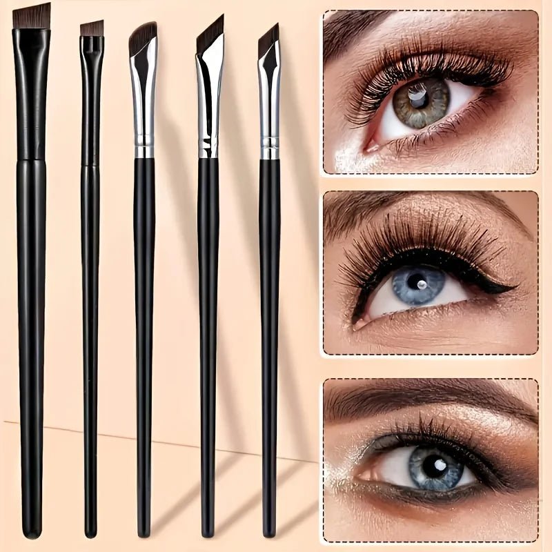 Kit de 5 Pinceaux Eyeliner Bisautés Precision — Sourcils & Yeux - PrimeFinds