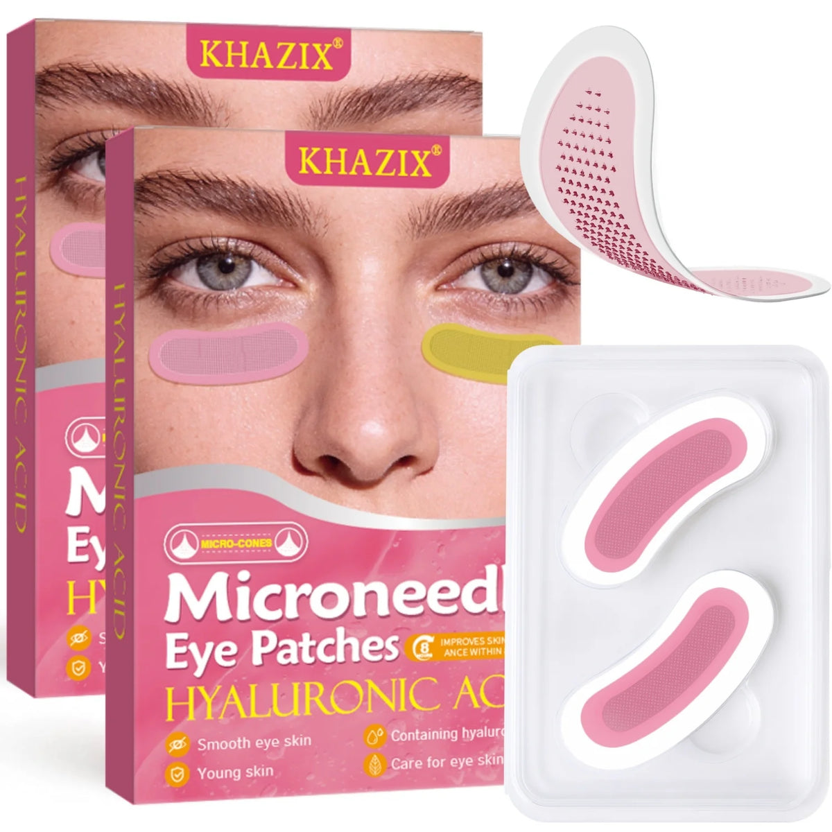 Patches Micro-Aiguilles Rétinol & Acide Hyaluronique — Anti-Rides Yeux & Visage - PrimeFinds