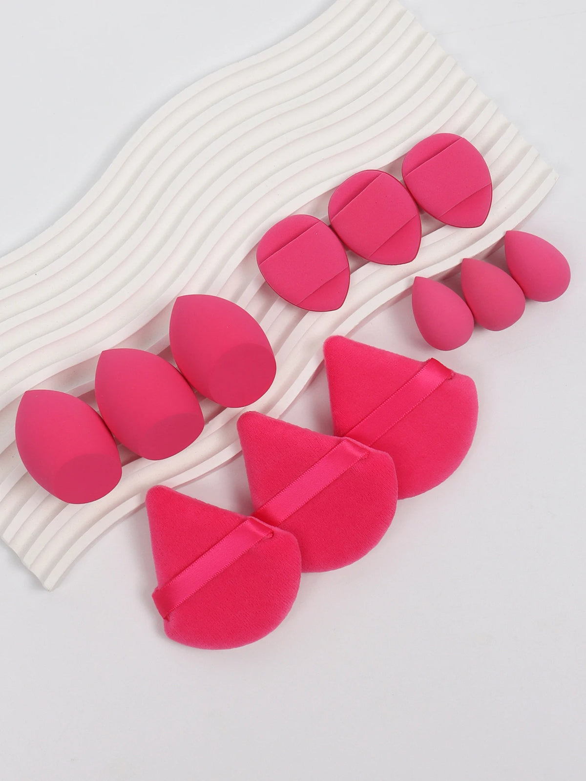 Set de 12 Éponges & Houppettes Maquillage Teint Parfait - PrimeFinds