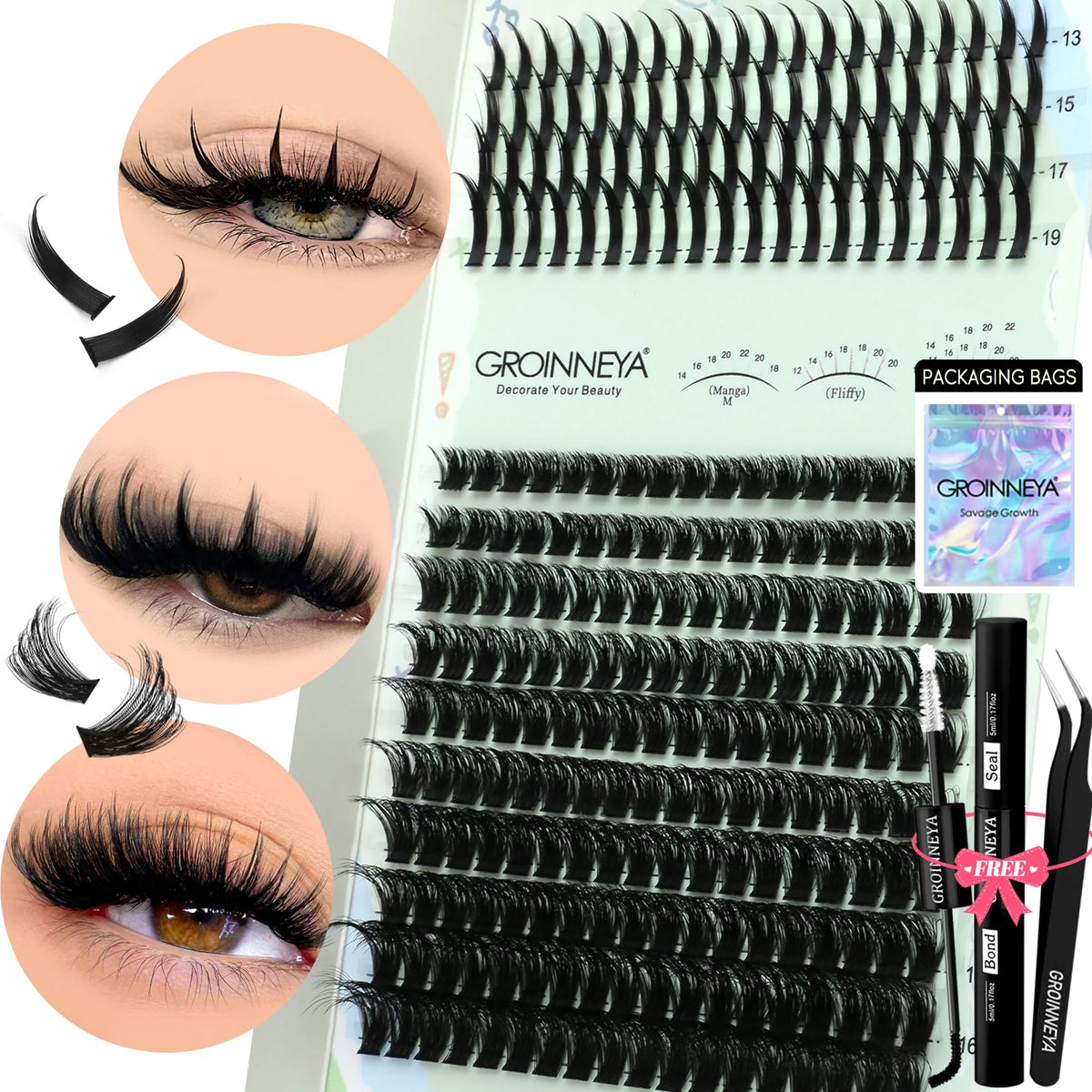 Kit Extensions de Cils Individuels — Courbure D - PrimeFinds