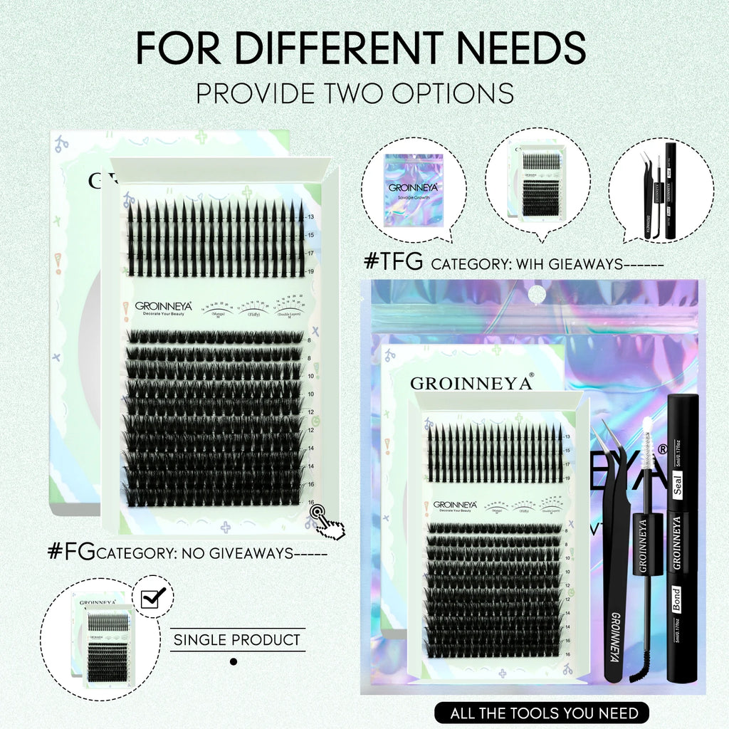 Kit Extensions de Cils Individuels — Courbure D - PrimeFinds
