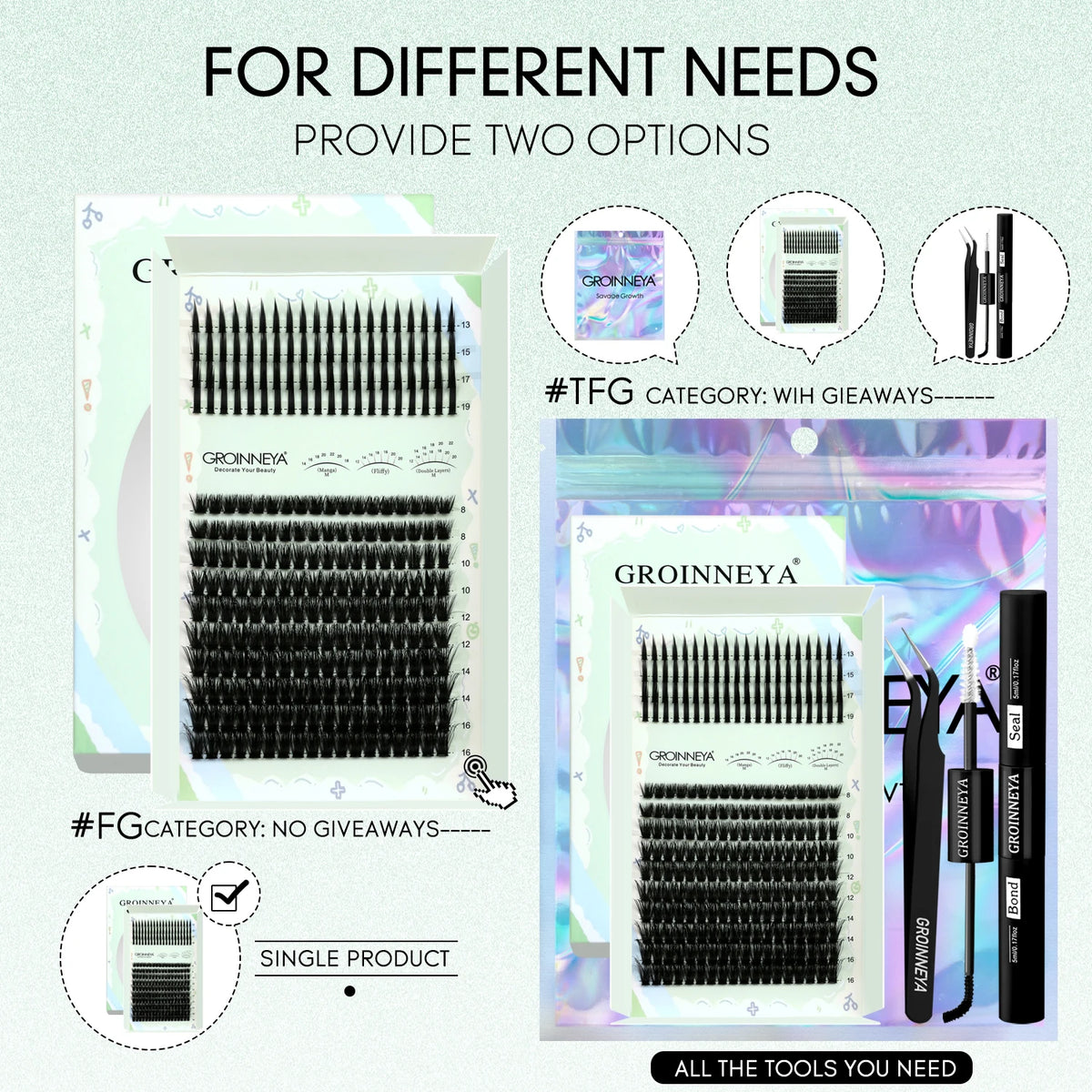Kit Extensions de Cils Individuels — Courbure D - PrimeFinds
