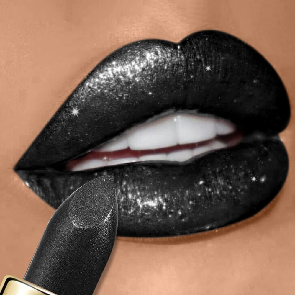 Rouge à Lèvres Pailleté Nacré Waterproof — Glitter Metallic Lipstick - PrimeFinds