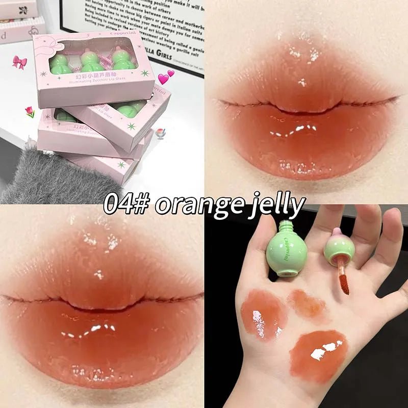 Mini Gloss Lèvres Hydratant Effet Miroir — Design Cute Zucchini - PrimeFinds